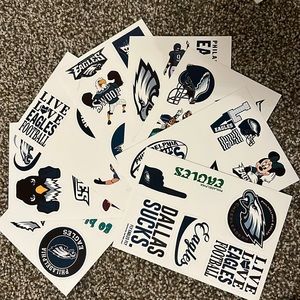 9 sheets of Eagles Stickers New!
